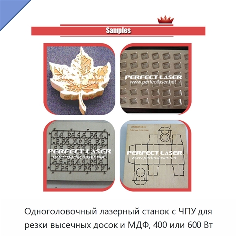 Одноголовочный лазерный станок с ЧПУ для резки высечных досок и МДФ, 400 или 600 Вт