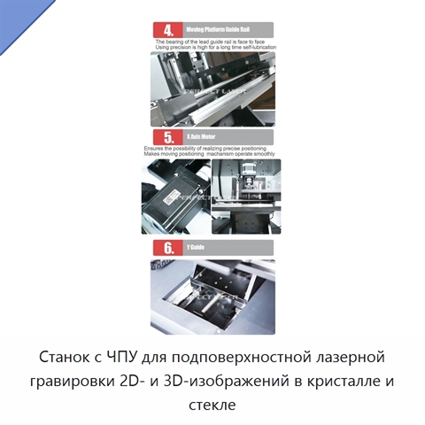 Станок с ЧПУ для подповерхностной лазерной гравировки 2D- и 3D-изображений в кристалле и стекле