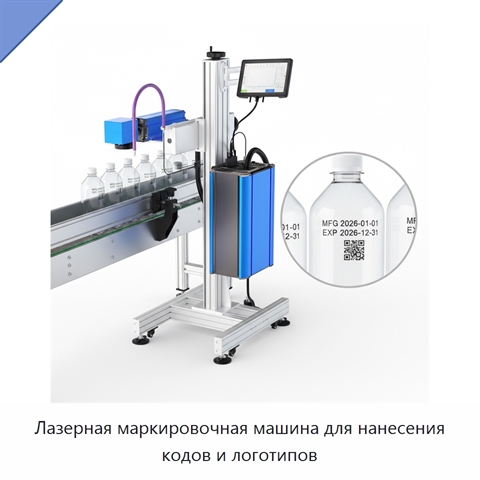 Лазерная маркировочная машина для нанесения кодов и логотипов