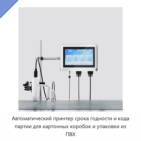 Автоматический принтер срока годности и кода партии для картонных коробок и упаковки из ПВХ