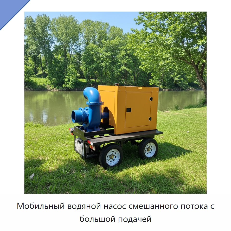 Мобильный водяной насос смешанного потока с большой подачей — Насосы