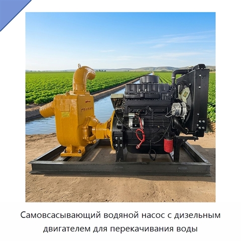 Самовсасывающий водяной насос с дизельным двигателем для перекачивания воды