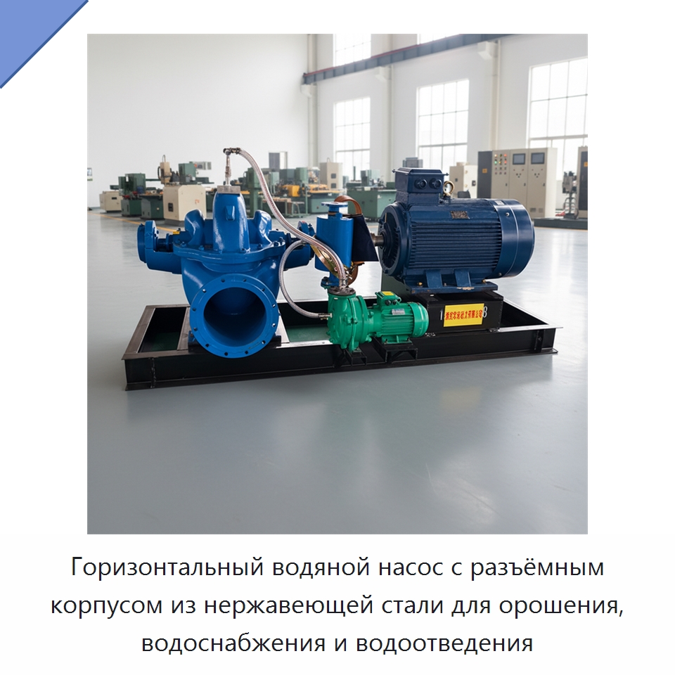 Горизонтальный водяной насос с разъёмным корпусом из нержавеющей стали для орошения, водоснабжения и водоотведения — Насосы