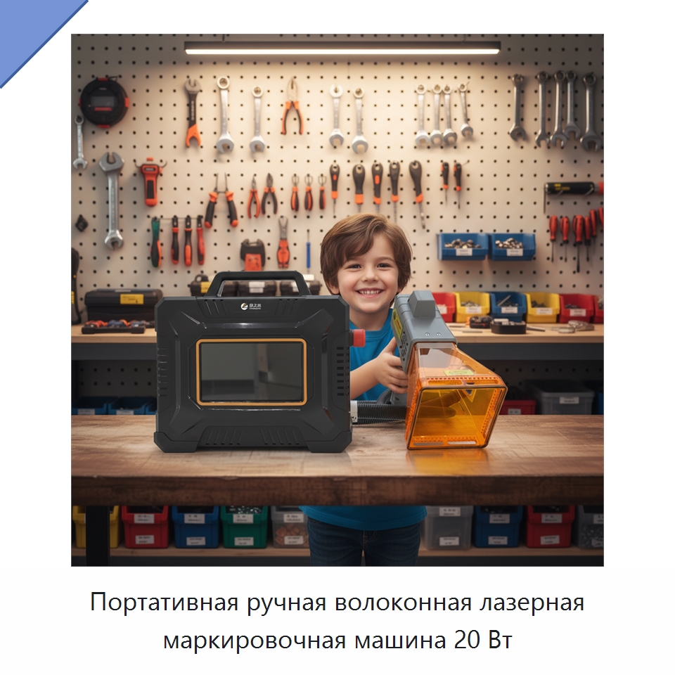 Портативная ручная волоконная лазерная маркировочная машина 20 Вт — Лазерные маркировочные станки