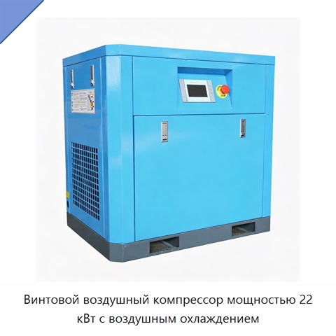 Винтовой воздушный компрессор мощностью 22 кВт с воздушным охлаждением