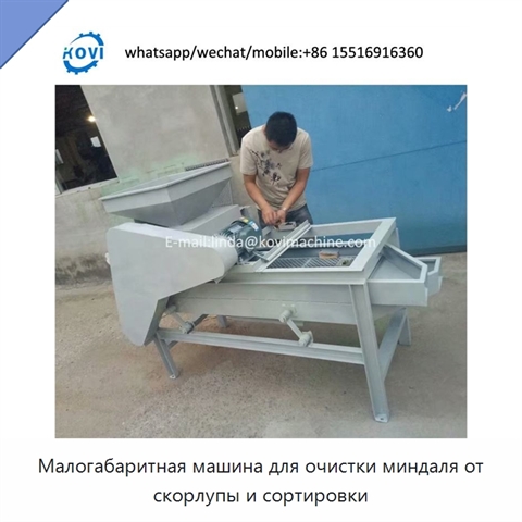 Малогабаритная машина для очистки миндаля от скорлупы и сортировки