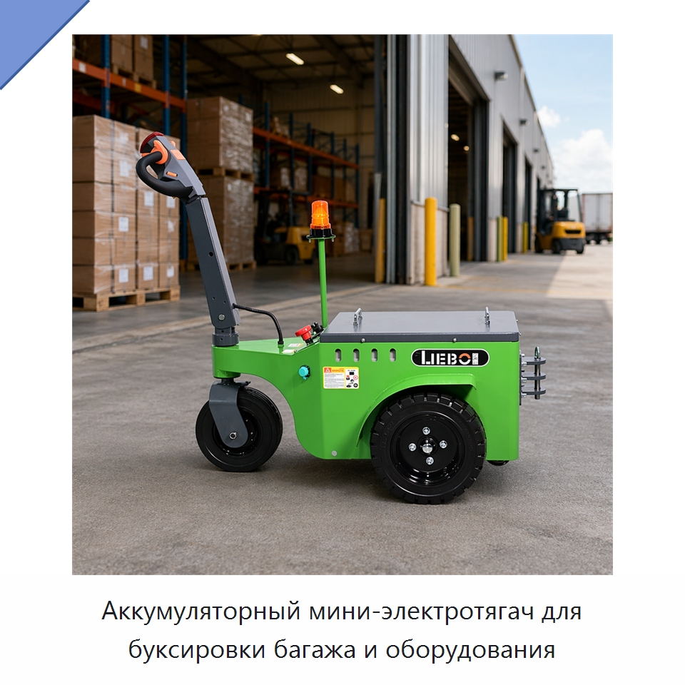 Аккумуляторный мини-электротягач для буксировки багажа и оборудования — Специальное подъемно-транспортное оборудование