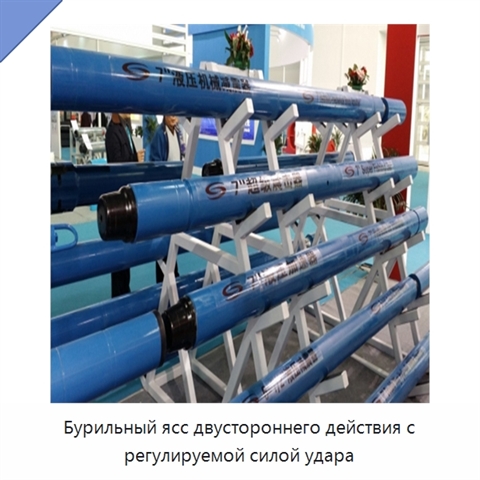 Бурильный ясс двустороннего действия с регулируемой силой удара