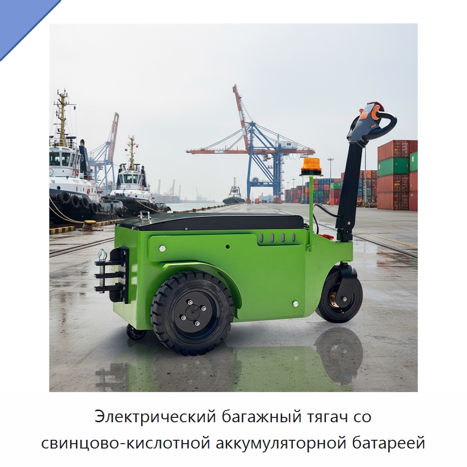 Электрический багажный тягач со свинцово-кислотной аккумуляторной батареей — Специальное подъемно-транспортное оборудование