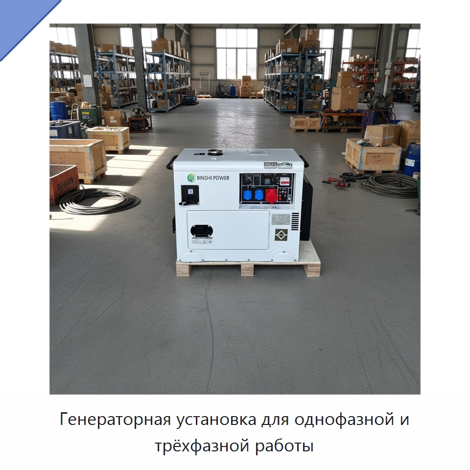 Генераторная установка для однофазной и трёхфазной работы — Дизельные генераторы