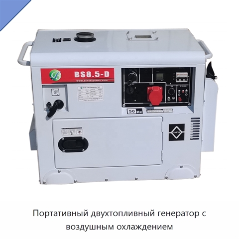 Портативный двухтопливный генератор с воздушным охлаждением