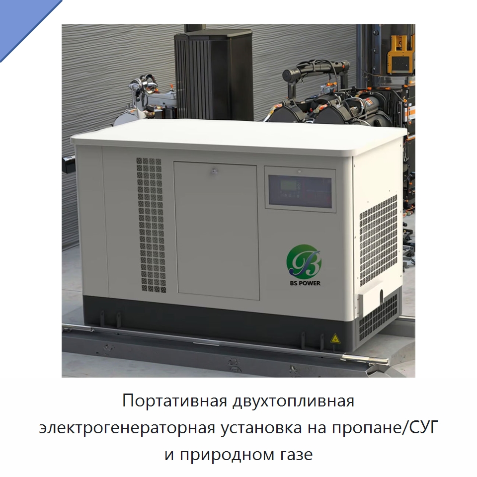 Портативная двухтопливная электрогенераторная установка на пропане/СУГ и природном газе — Дизельные генераторы