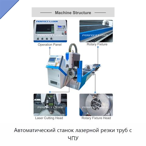 Автоматический станок лазерной резки труб с ЧПУ