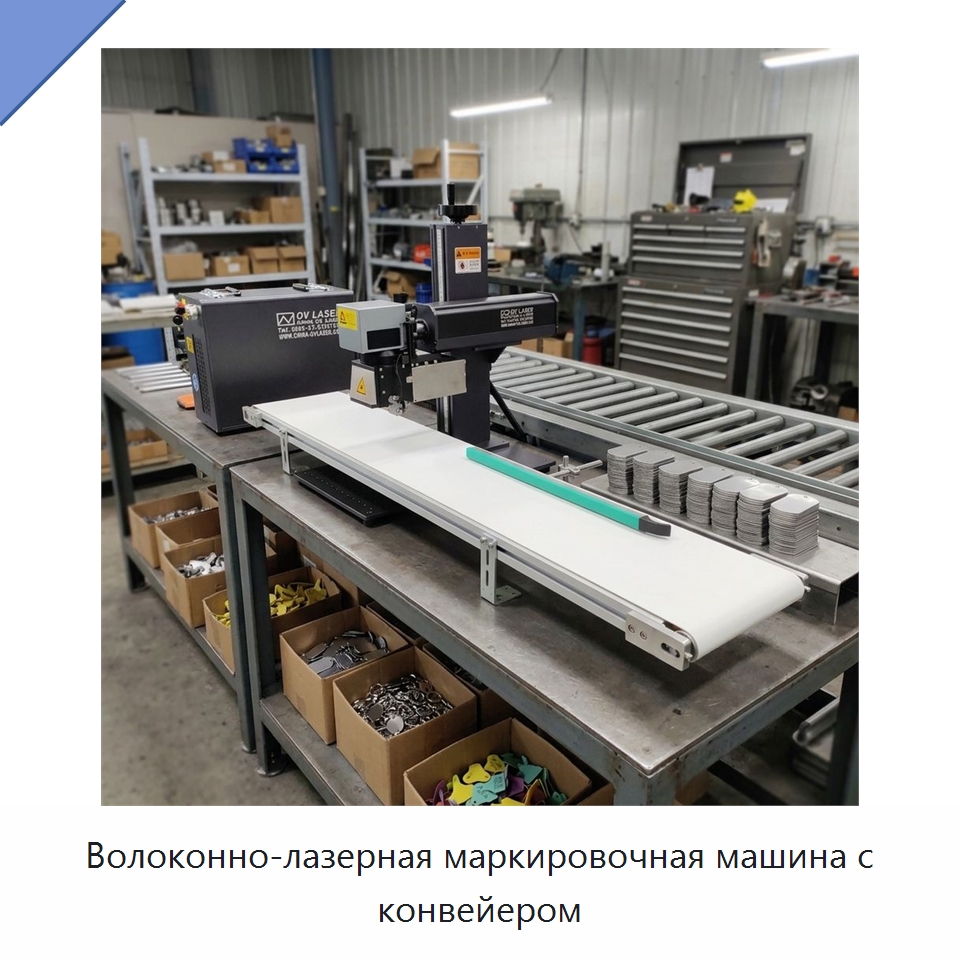 Волоконно-лазерная маркировочная машина с конвейером — Лазерные маркировочные станки