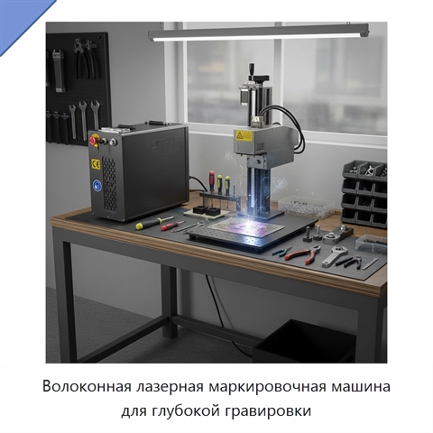 Волоконная лазерная маркировочная машина для глубокой гравировки