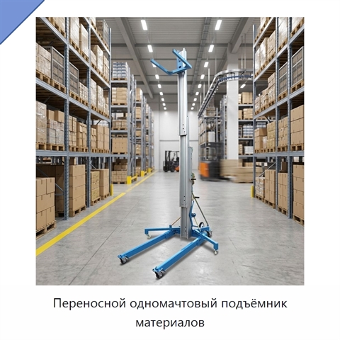Переносной одномачтовый подъёмник материалов