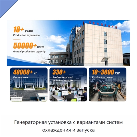 Генераторная установка с вариантами систем охлаждения и запуска