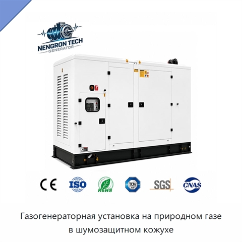 Газогенераторная установка на природном газе в шумозащитном кожухе