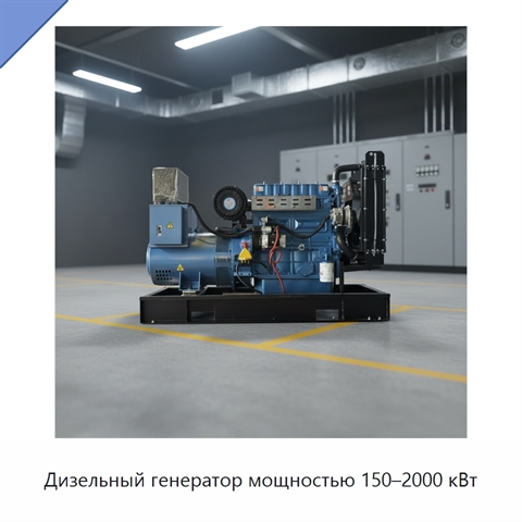 Дизельный генератор мощностью 150–2000 кВт