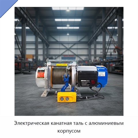 Электрическая канатная таль с алюминиевым корпусом