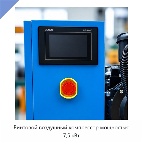 Винтовой воздушный компрессор мощностью 7,5 кВт