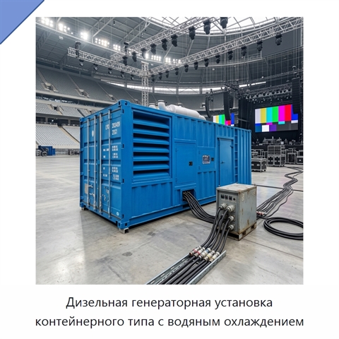 Дизельная генераторная установка контейнерного типа с водяным охлаждением