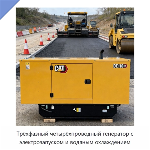 Трёхфазный четырёхпроводный генератор с электрозапуском и водяным охлаждением