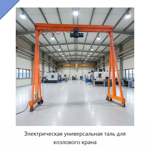 Электрическая универсальная таль для козлового крана