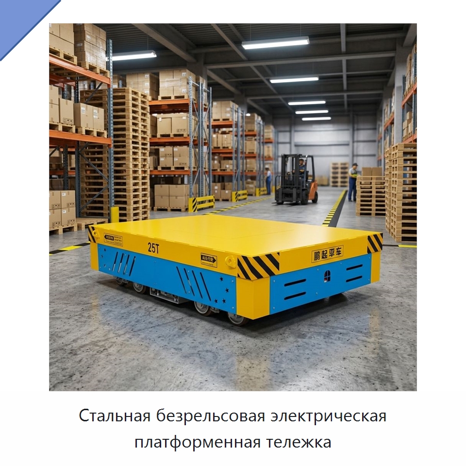 Стальная безрельсовая электрическая платформенная тележка — Специальное подъемно-транспортное оборудование