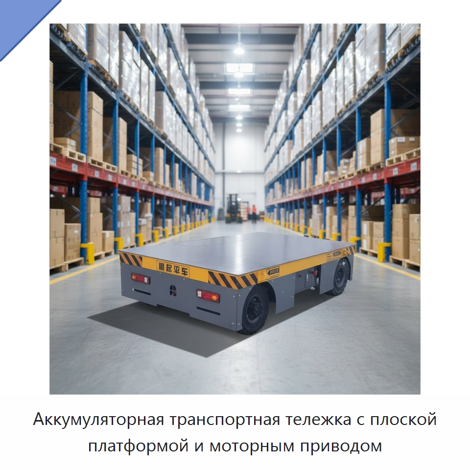 Аккумуляторная транспортная тележка с плоской платформой и моторным приводом — Специальное подъемно-транспортное оборудование