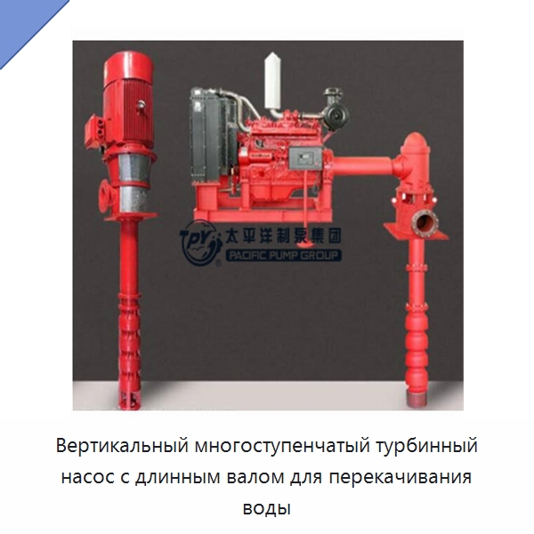 Вертикальный многоступенчатый турбинный насос с длинным валом для перекачивания воды — Насосы