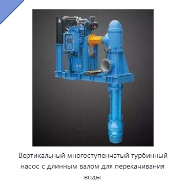 Вертикальный многоступенчатый турбинный насос с длинным валом для перекачивания воды