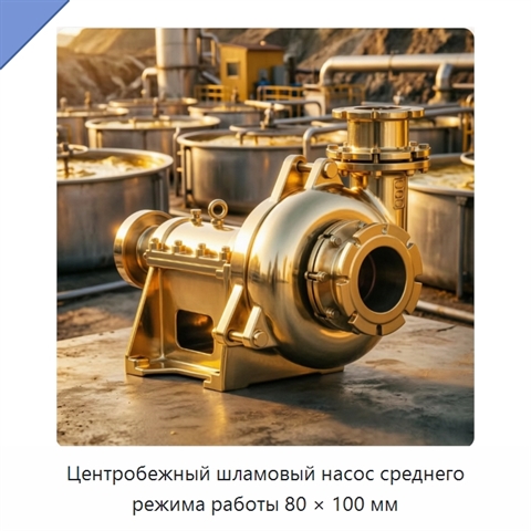 Центробежный шламовый насос среднего режима работы 80 × 100 мм