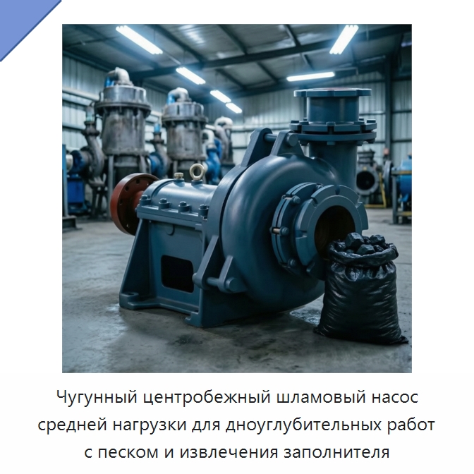 Чугунный центробежный шламовый насос средней нагрузки для дноуглубительных работ с песком и извлечения заполнителя — Насосы