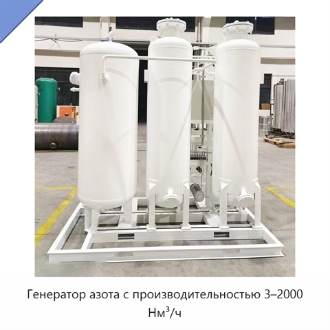 Генератор азота с производительностью 3–2000 Нм³/ч