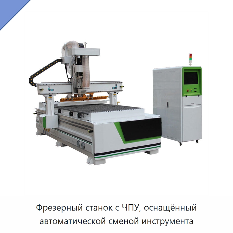 Фрезерный станок с ЧПУ, оснащённый автоматической сменой инструмента — Фрезерные станки по дереву