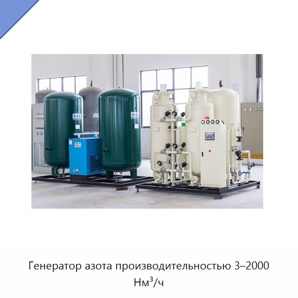 Генератор азота производительностью 3–2000 Нм³/ч — Газогенераторное оборудование