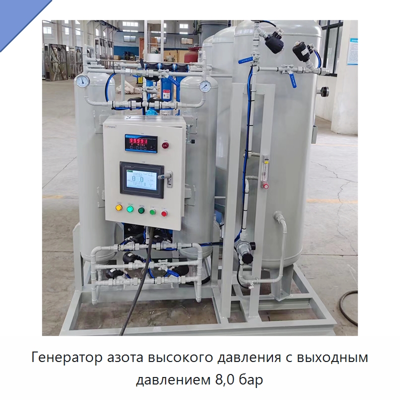 Генератор азота высокого давления с выходным давлением 8,0 бар — Газогенераторное оборудование