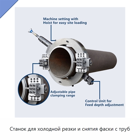 Станок для холодной резки и снятия фаски с труб
