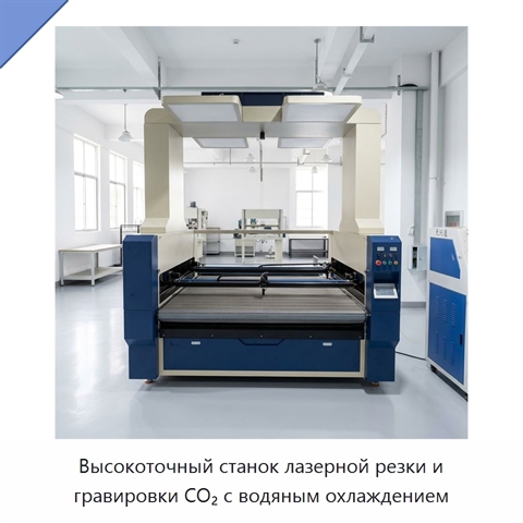 Высокоточный станок лазерной резки и гравировки CO₂ с водяным охлаждением