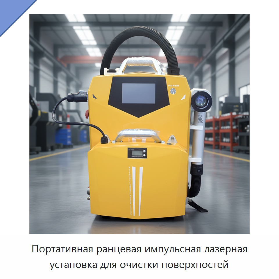 Портативная ранцевая импульсная лазерная установка для очистки поверхностей — Установки лазерной очистки