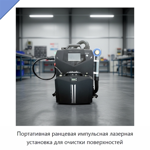 Портативная ранцевая импульсная лазерная установка для очистки поверхностей