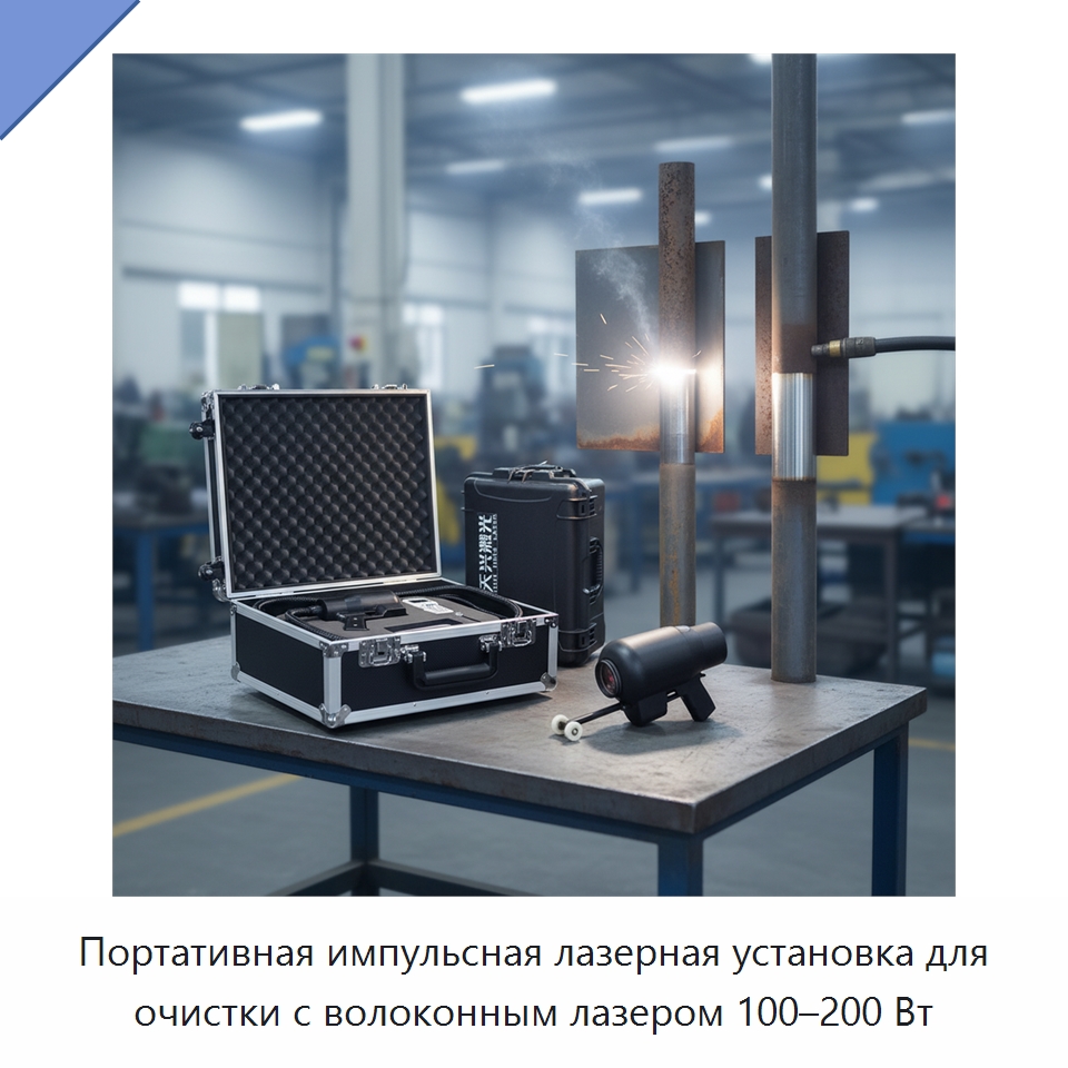Портативная импульсная лазерная установка для очистки с волоконным лазером 100–200 Вт — Установки лазерной очистки