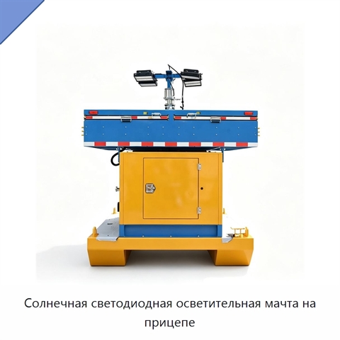 Солнечная светодиодная осветительная мачта на прицепе