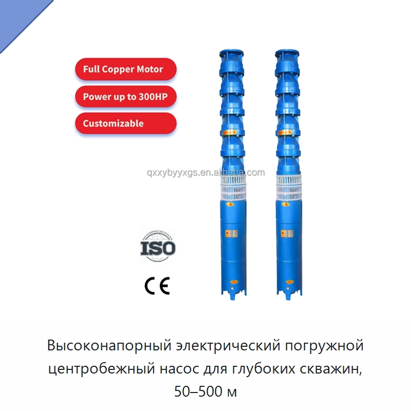 Высоконапорный электрический погружной центробежный насос для глубоких скважин, 50–500 м — Насосы