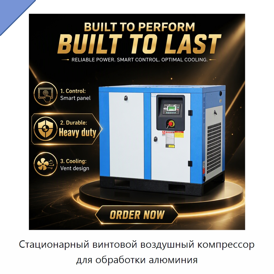 Стационарный винтовой воздушный компрессор для обработки алюминия — Промышленные компрессоры