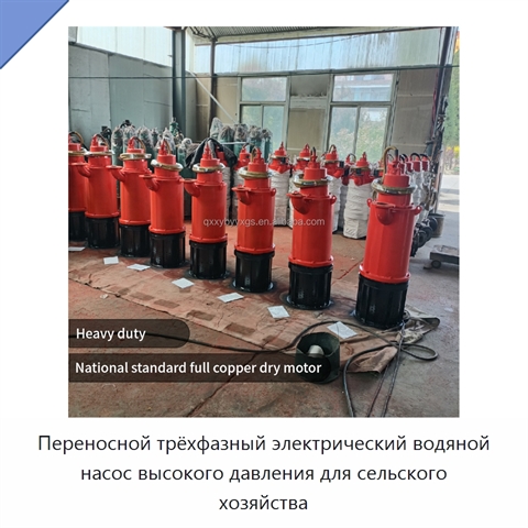 Переносной трёхфазный электрический водяной насос высокого давления для сельского хозяйства
