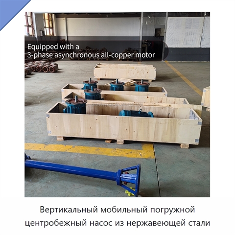 Вертикальный мобильный погружной центробежный насос из нержавеющей стали