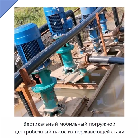 Вертикальный мобильный погружной центробежный насос из нержавеющей стали