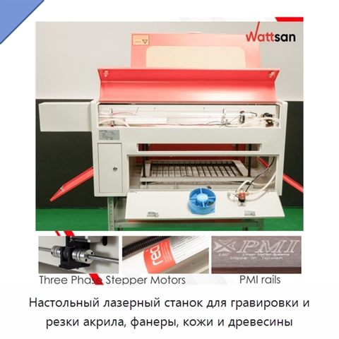 Настольный лазерный станок для гравировки и резки акрила, фанеры, кожи и древесины